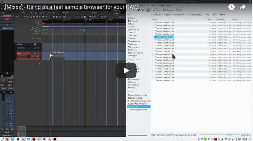 [Mixxx] – Using as a fast sample browser for your DAW
