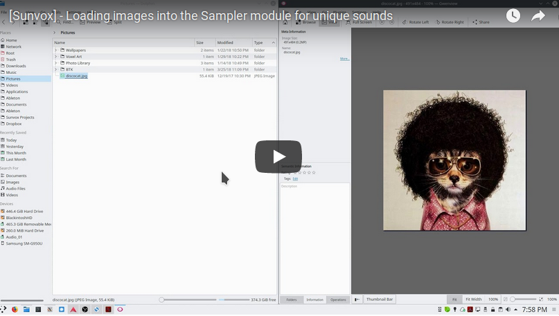 [Sunvox] – Loading images into the Sampler module for unique sounds