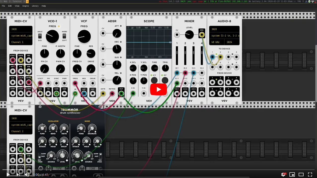 Trigger VCV Rack with TidalCycles